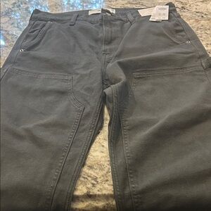 Hollister Men's Charcoal Cargo Pants